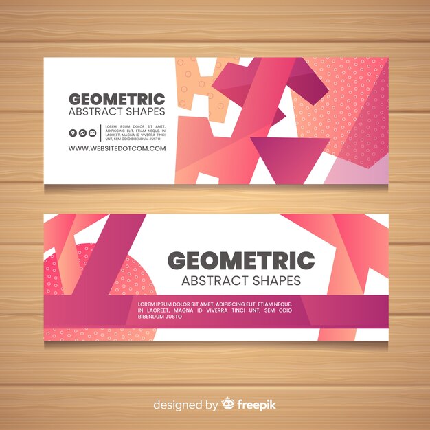 Geometrische abstrakte formen banner