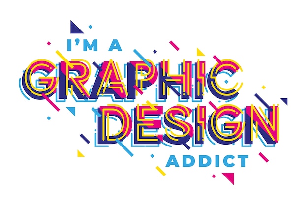 Geometrische Beschriftung des Grafikdesignsüchtigen