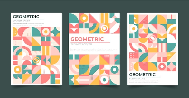 Geometrische business-cover-sammlung