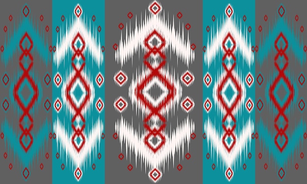Geometrische ethnische orientalische muster traditionelles design für hintergrund, teppich, tapete, kleidung, verpackung, batik, stoff, vektorillustration. stickerei-stil.