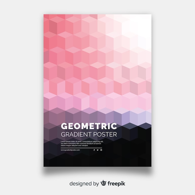 Geometrische farbverlauf poster vorlage