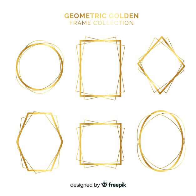 Geometrische goldene Rahmensammlung