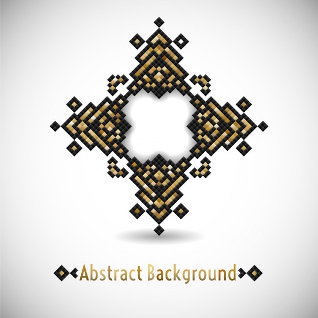 Geometrische hipster stammes-schwarz und gold pixel-design