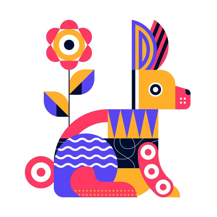 Kostenlose Vektor geometrische illustration des flachen designs
