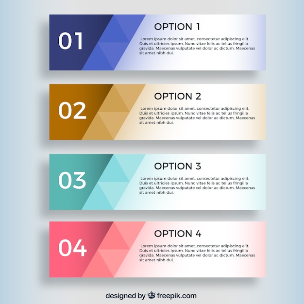 Geometrische infografik banner