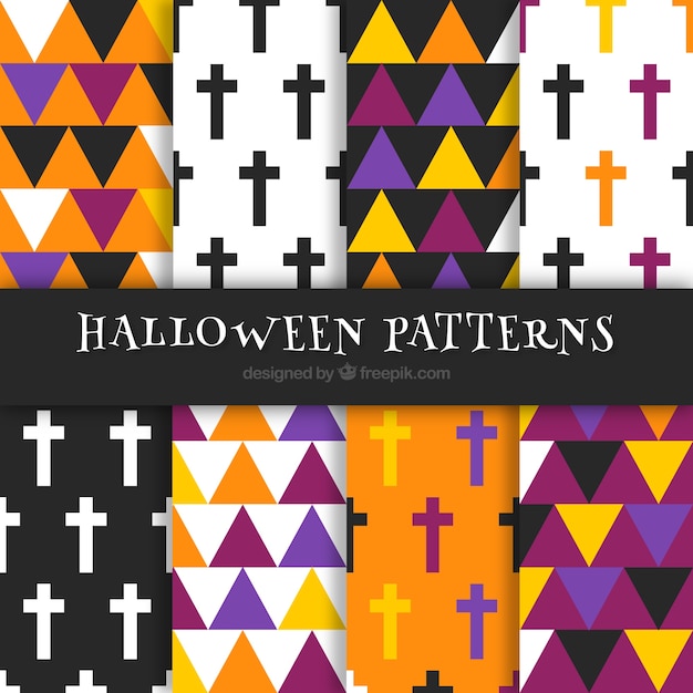 Kostenloser Vektor geometrische muster halloween