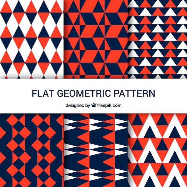 Geometrische Muster von Dreiecken in drei Farben