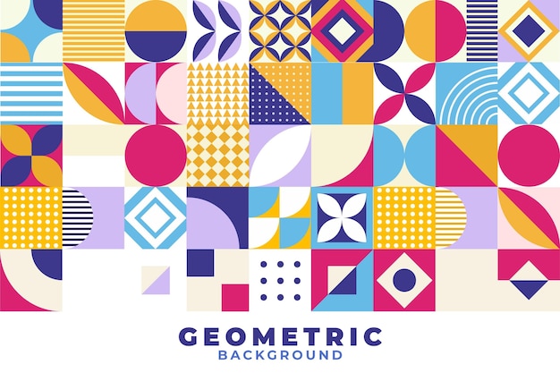 Geometrischer Hintergrund des flachen Mosaiks