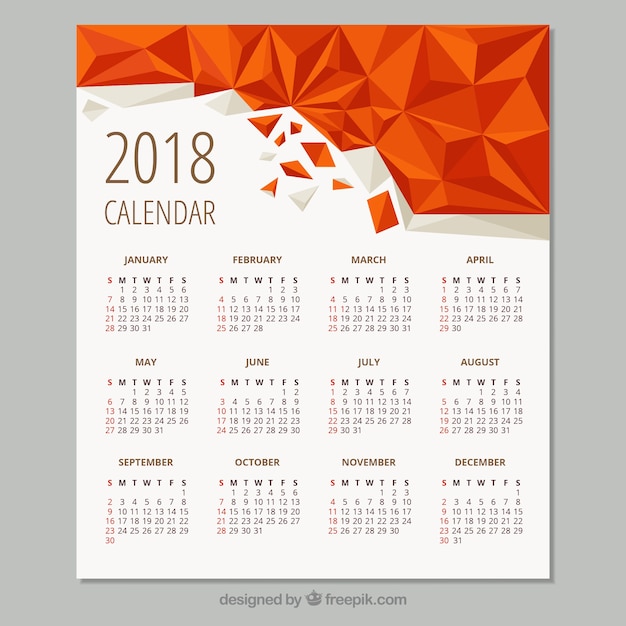 Geometrischer kalender 2018