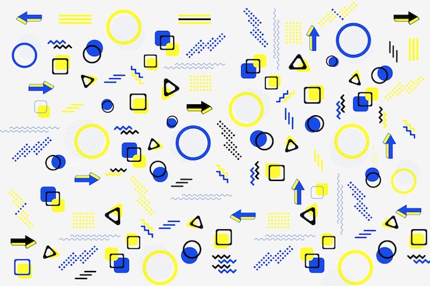 Kostenloser Vektor geometrischer modellhintergrund im flachen design