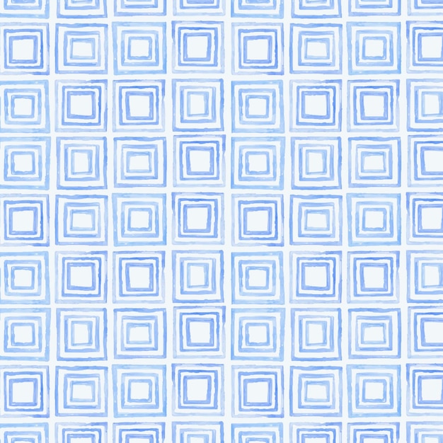 Geometrischer nahtloser gemusterter hintergrund des indigoblau-aquarells