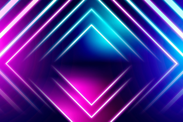 Geometrischer Neonhintergrund