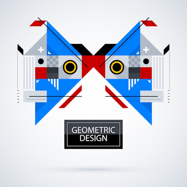 Kostenloser Vektor geometrisches gesicht hintergrund design