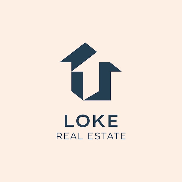 Kostenloser Vektor geometrisches loke-immobilienlogo