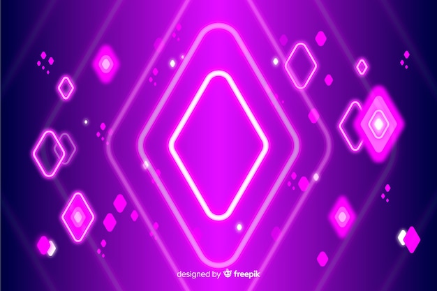 Geometrisches Neon formt dekorativen Hintergrund