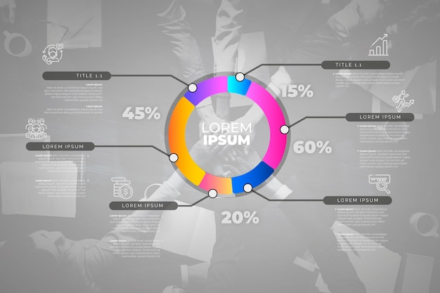 Geschäft infografik mit foto