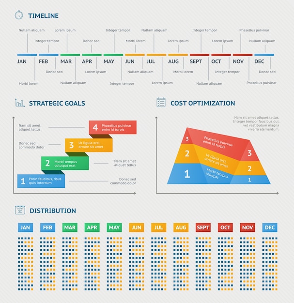 Kostenloser Vektor geschäft infografiken diagramme