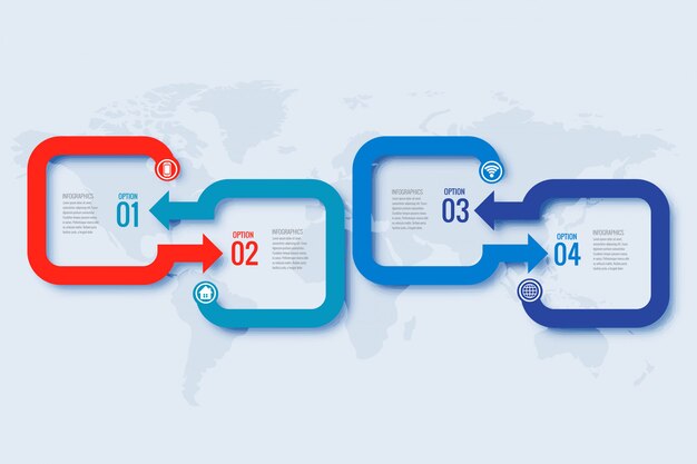 Geschäft Infographik Satz von Schritten Design