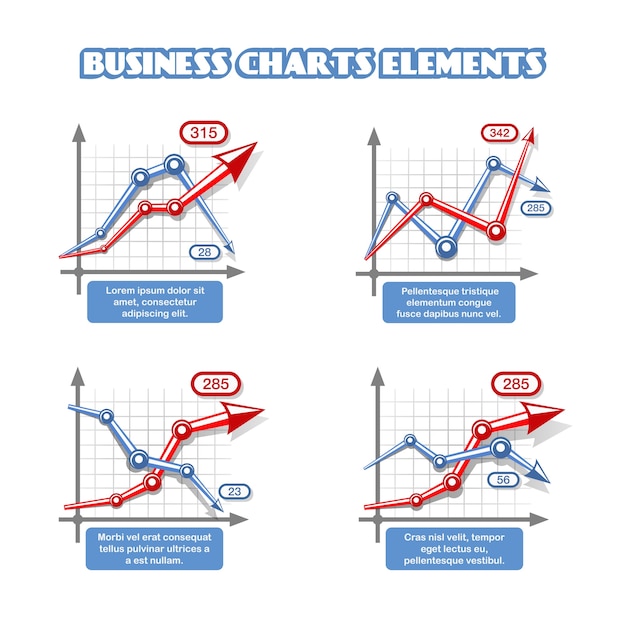 Geschäftsdiagrammelemente für infographics