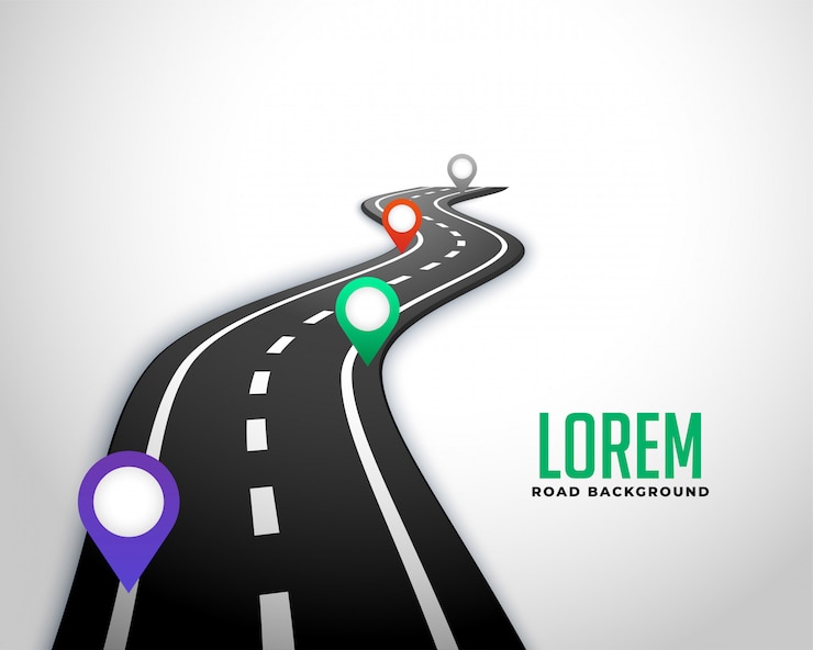 Kostenlose Vektor geschäftsstraße meilenstein kartenhintergrund