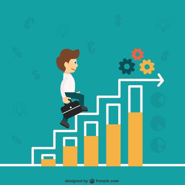 Kostenloser Vektor geschäftsverlauf grafik