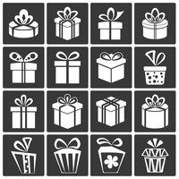 Geschenkbox icon set