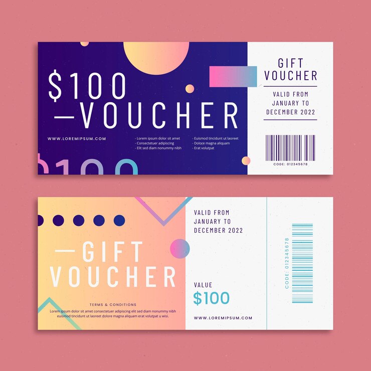Geschenkgutschein-Banner-Paket mit Farbverlauf