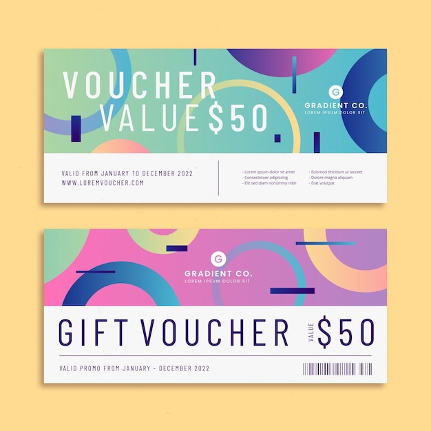 Geschenkgutscheinbanner mit Farbverlauf