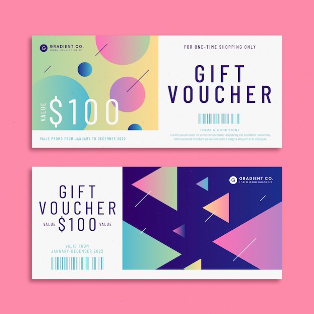 Geschenkgutscheinbanner mit Farbverlauf