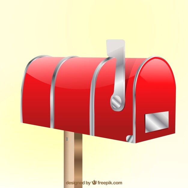 Geschlossen roter Briefkasten Hintergrund