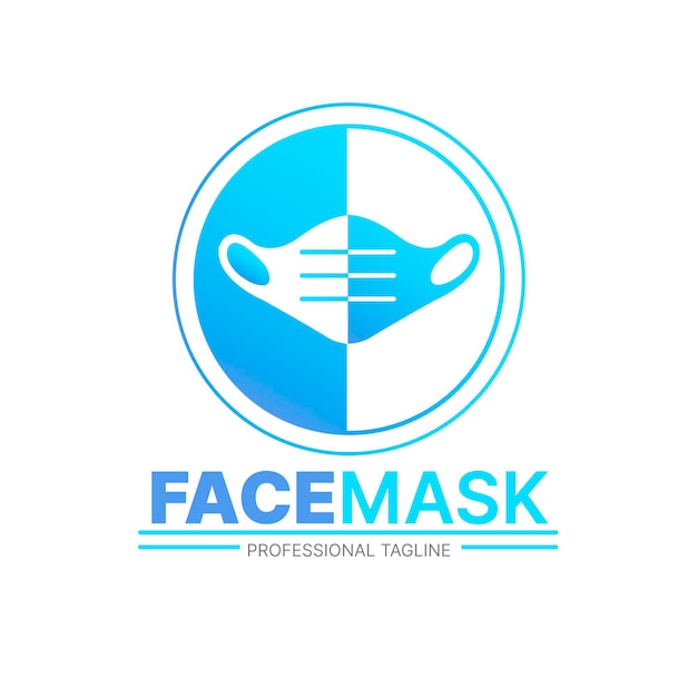 Kostenloser Vektor gesichtsmasken-logo-konzept