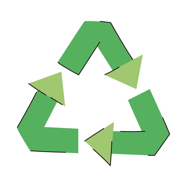 Kostenloser Vektor gestaltung des recycling-symbols