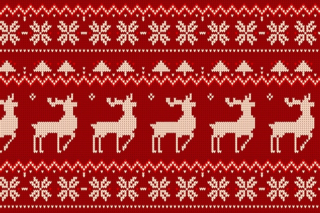 Gestricktes Weihnachtsmuster