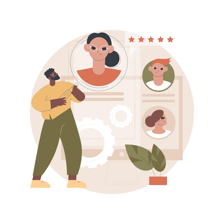 Kostenlose Vektor gesuchte mitarbeiter illustration