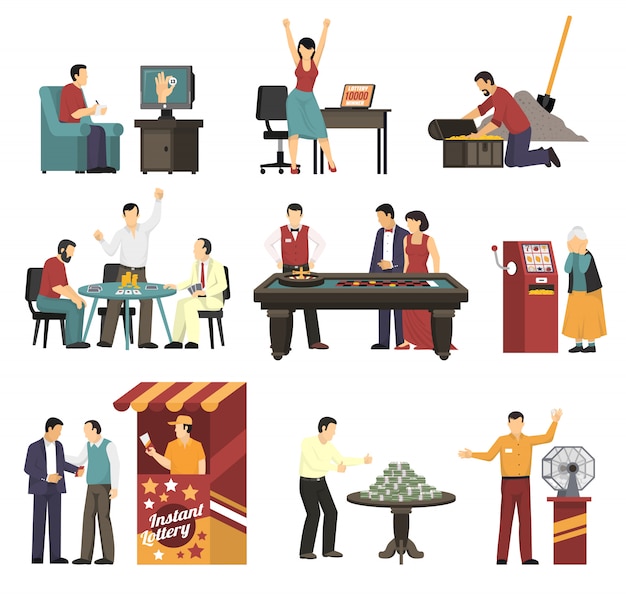 Gewinnende Icons Set