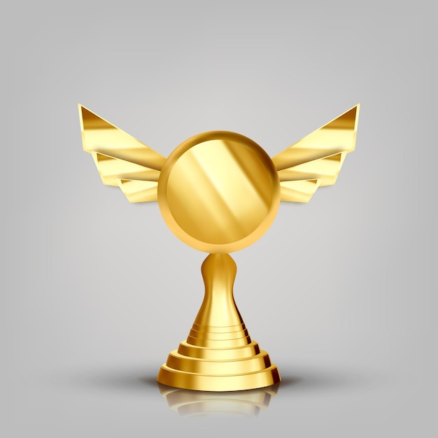 Gewinner Goldener Pokal Premium Vektor