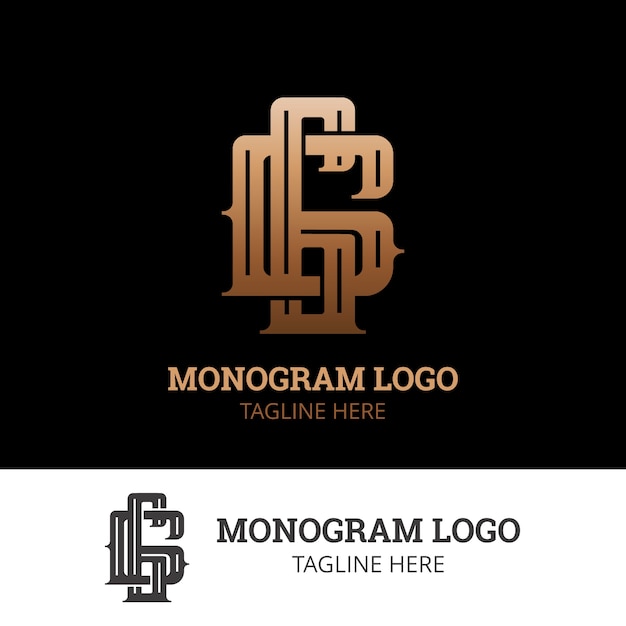 gg-Logo-Vorlage mit Farbverlauf