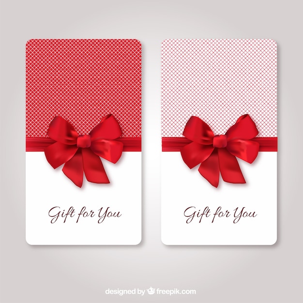Kostenloser Vektor gift cards template