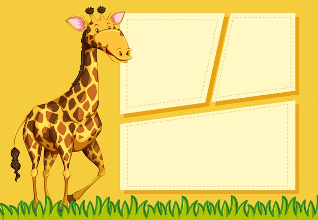 Giraffe auf hinweis vorlage