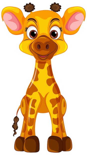 Giraffe zeichentrickfigur vektor