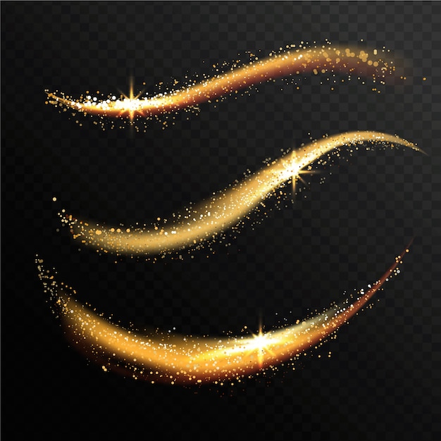 Glänzende Glitzerwellensammlung