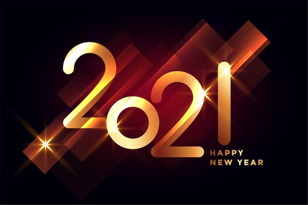 Glänzender 2021 schöner glücklicher Neujahrshintergrund