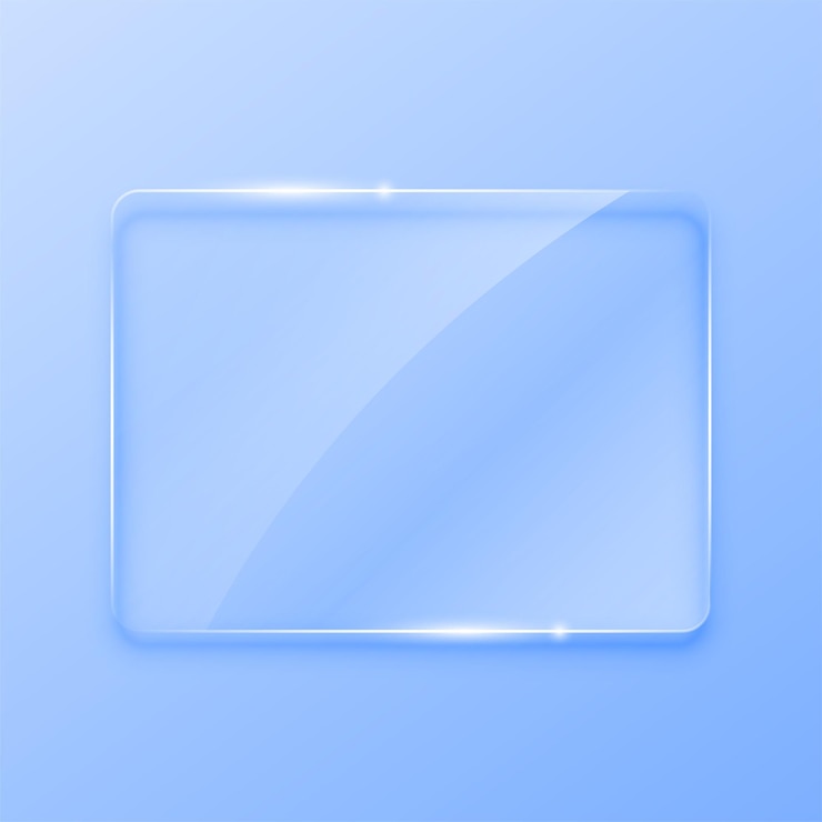 Kostenlose Vektor glänzendes und sauberes glasrahmen-textur-hintergrunddesign