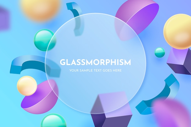 Glasmorphismus-Hintergrund mit Farbverlauf