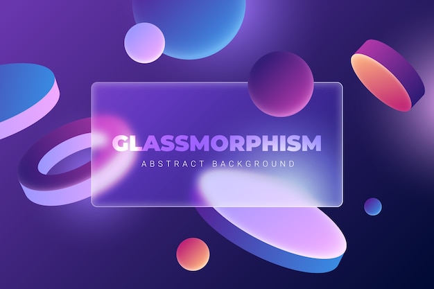 Glasmorphismus-Hintergrund mit Farbverlauf