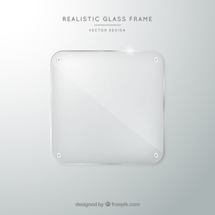 Kostenlose Vektor glasrahmen im realistischen stil