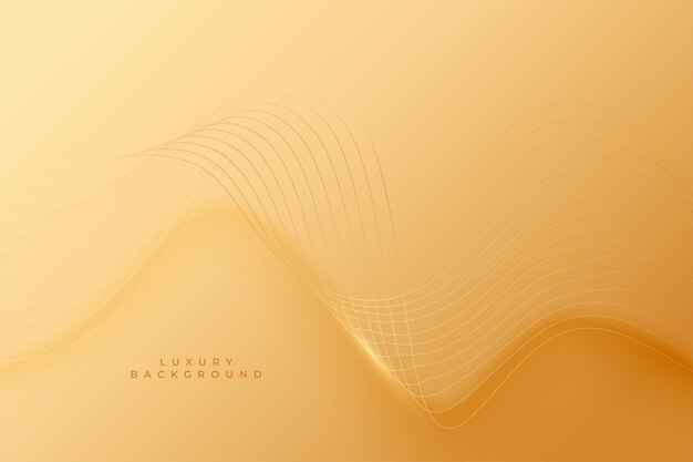 Glatte Wellenlinien goldener Premium-Hintergrund