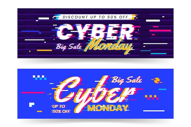 Glitch cyber montag banner