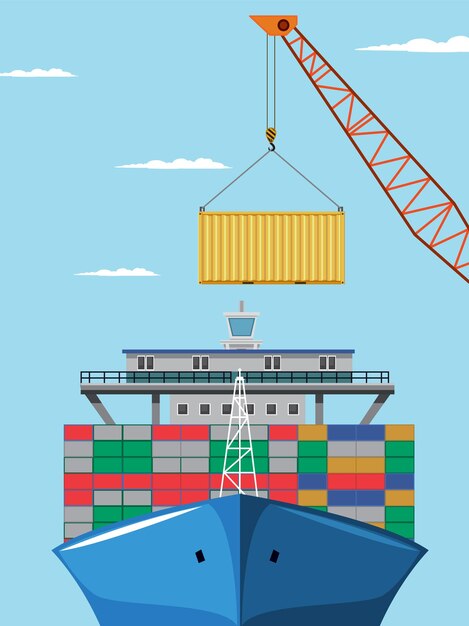 Globaler Schifffahrts- und Handelsbeispiel