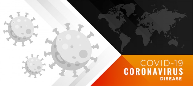 Globales ausbruch-banner-design der coronavirus-covid-19-krankheit